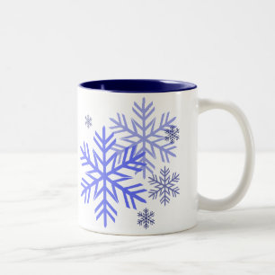Schneeflocke-Tassen Zweifarbige Tasse