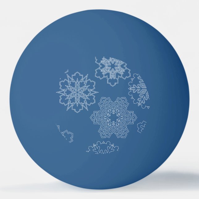 Schneeflocke Tischtennisball (Vorderseite)