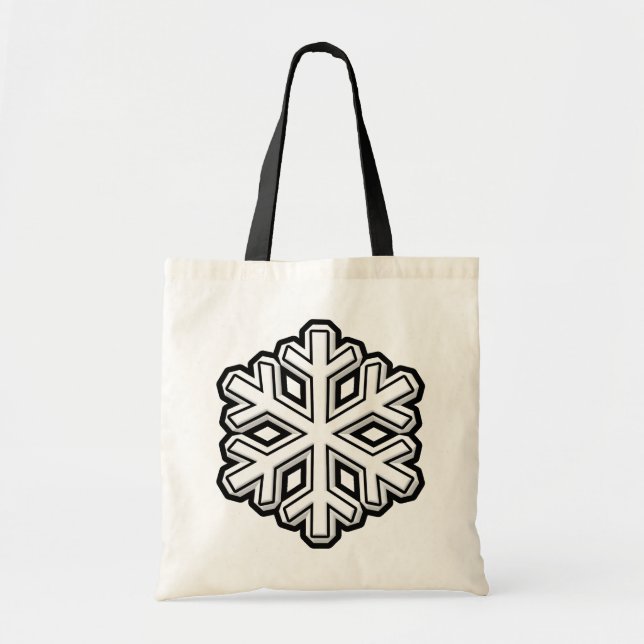 Schneeflocke Tragetasche (Vorne)