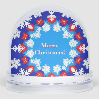 Schneeflocke und Geschenkmuster Schneekugeln