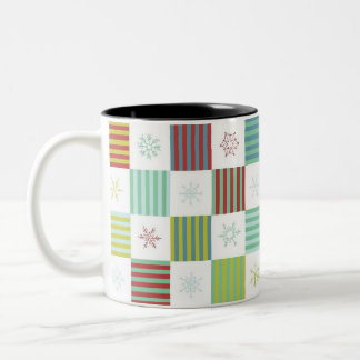 Schneeflocke-Webart-Tasse Zweifarbige Tasse