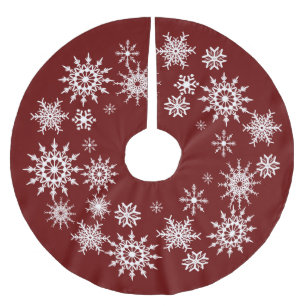 Schneeflocke - Weihnachtsbaumrock Polyester Weihnachtsbaumdecke