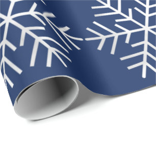 Schneeflocke-Weihnachtsfeiertags-blaue Geschenkpapier