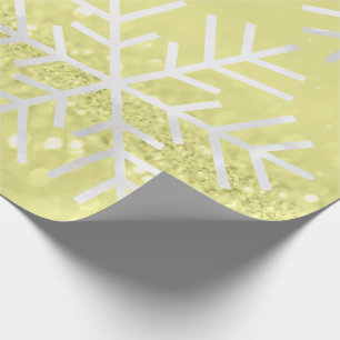 Schneeflocke-Weihnachtsfeiertags-grauer gelber Geschenkpapier