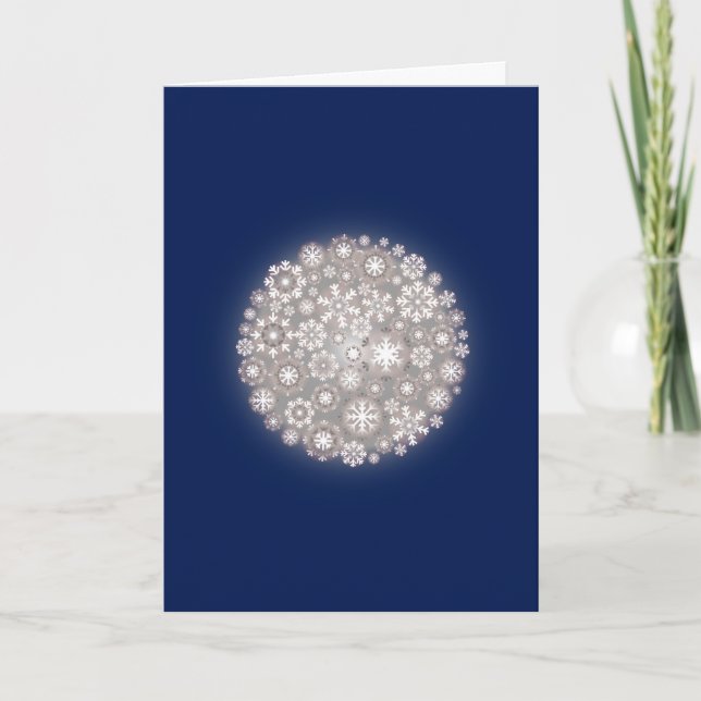 Schneeflocke Weihnachtskarte Feiertagskarte (Vorderseite)