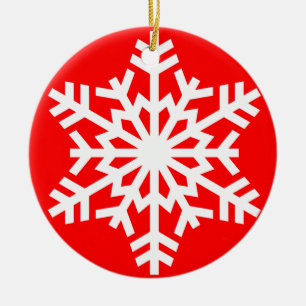 Schneeflocke-Weihnachtsverzierung Keramik Ornament