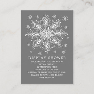 Schneeflocke Winter Brautparty Display Dusche Begleitkarte