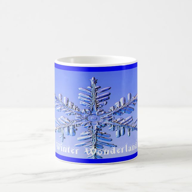 Schneeflocke, Winter-Märchenland Tasse (Mittel)
