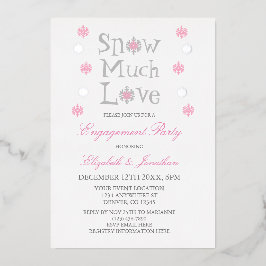 Schneeflocke Winterbindungsparty mit viel Liebe Folieneinladung