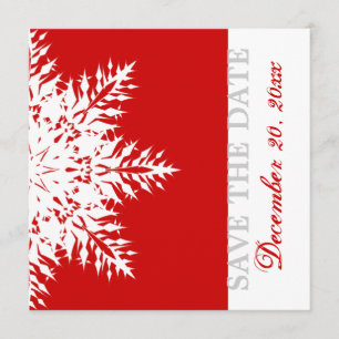 Schneeflocke Winterhochzeit Save the Date
