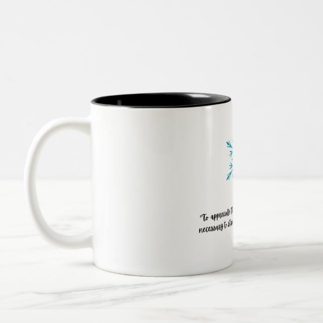 Schneeflocke Zweifarbige Tasse (Links)