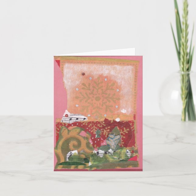 Schneeflockecollage Karte (Vorderseite)