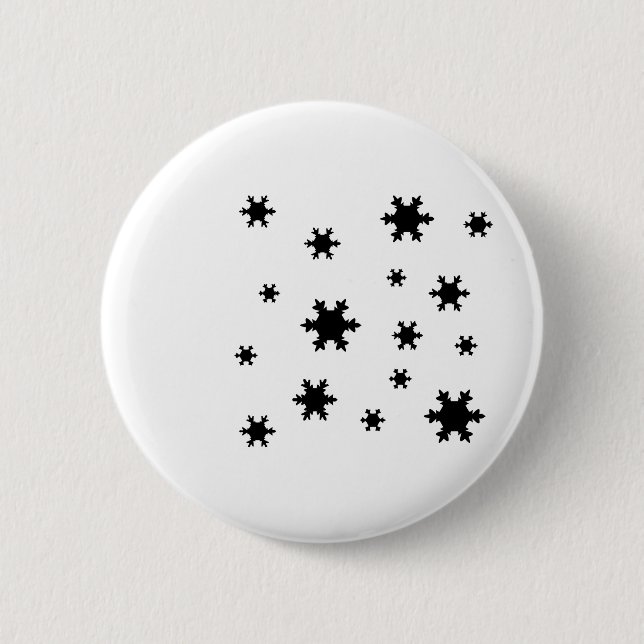 Schneeflockeikone Button (Vorderseite)