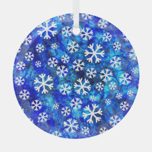 Schneeflocken-Abstrakt: Nahtloses Vintage-Muster. Ornament Aus Glas