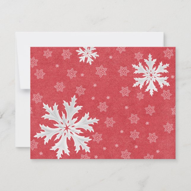 Schneeflocken am Heiligabend Postkarte (Vorderseite)