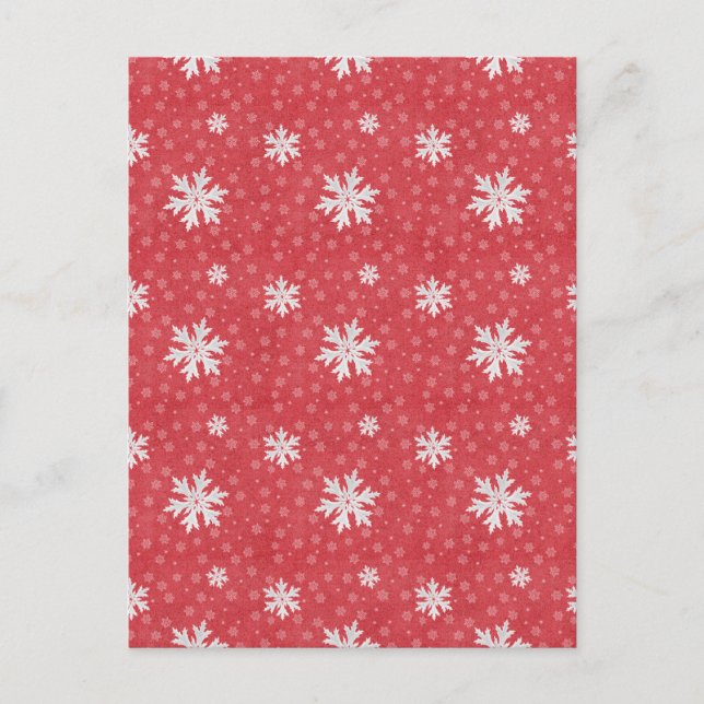 Schneeflocken am Weihnachtsabend Einladung Postkarte (Vorderseite)