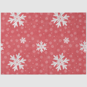 Schneeflocken am Weihnachtsabend Einladung Seidenpapier