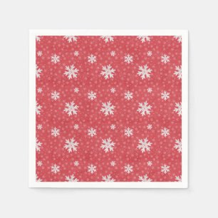 Schneeflocken am Weihnachtsabend Einladung Serviette