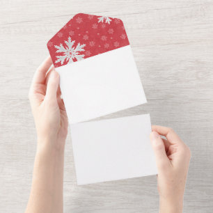 Schneeflocken an Heiligabend Postkarte