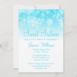 Schneeflocken Aquamarin Weißes Winter Wunderland S Einladung