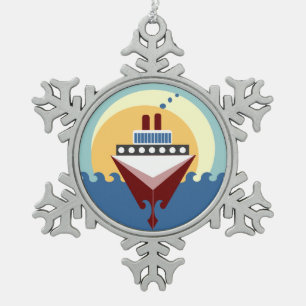 Schneeflocken auf dem Seeweg Ornament