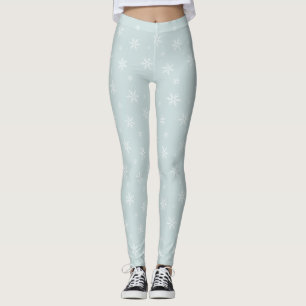 Schneeflocken auf Icy Light Blue Leggings