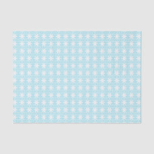 Schneeflocken auf Light Blue Seidenpapier