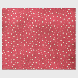 Schneeflocken auf Rot Geschenkpapier