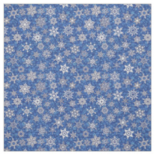 Schneeflocken auf saphienblauem Schneesturm-Hinter Stoff