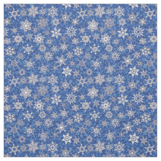 Schneeflocken auf saphienblauem Schneesturm-Hinter Stoff