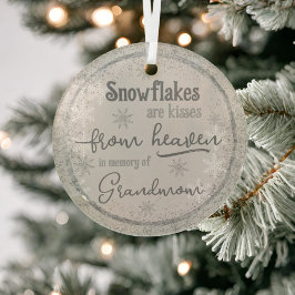 Schneeflocken aus dem Himmel im Gedenken an Person Ornament Aus Glas