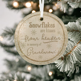 Schneeflocken aus dem Himmel im Gedenken an Person Ornament Aus Glas
