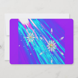 Schneeflocken aus Glitzer Feiertagskarte