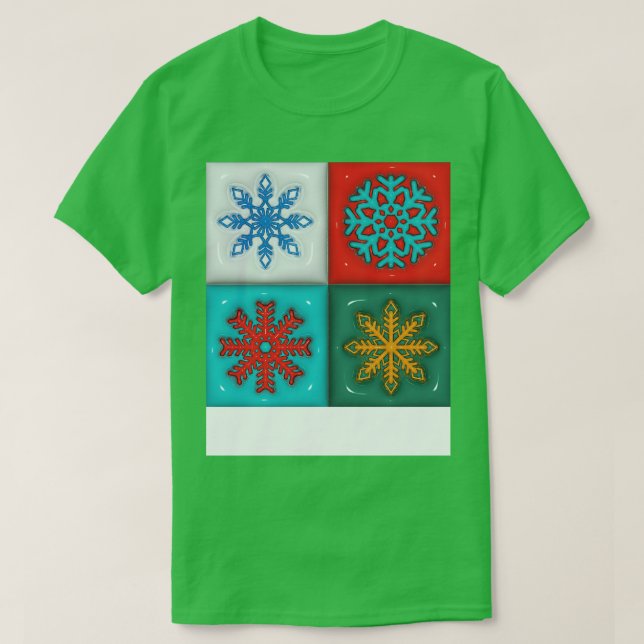 Schneeflocken aus Kunststoffen T-Shirt (Design vorne)