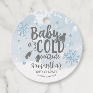 Schneeflocken Baby Es ist kalt Outside Baby Dusche Geschenkanhänger