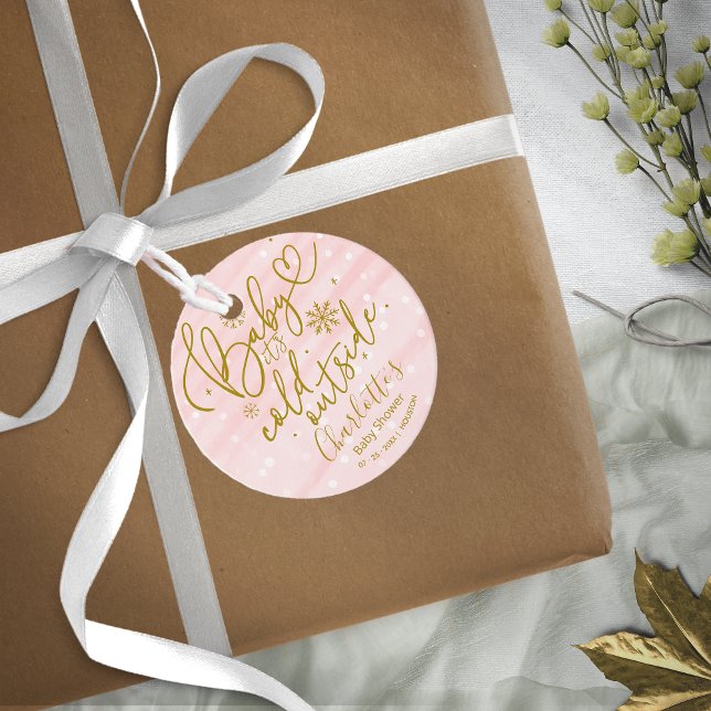 Schneeflocken Baby Es ist kalte Outside Girl Baby  Geschenkanhänger (Von Creator hochgeladen)