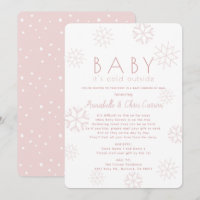 Schneeflocken Baby mit kalt rosa Kinderdusche per 