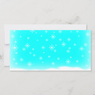 SCHNEEFLOCKEN BABYBLUE FEIERTAGSKARTE
