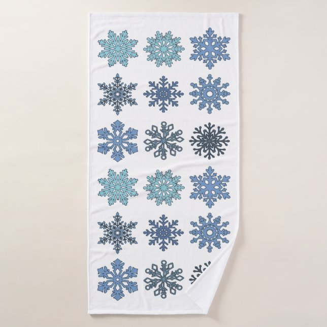 Schneeflocken Badehandtuch (Badehandtuch)