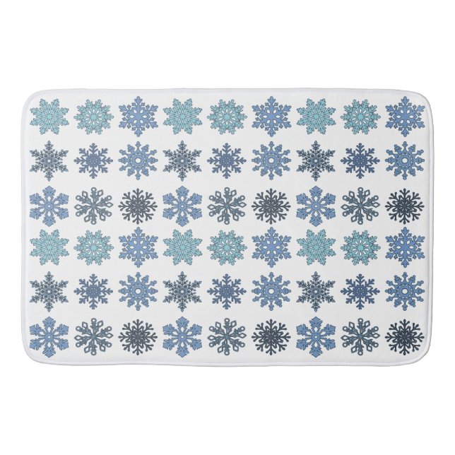 Schneeflocken Badematte (Vorderseite)