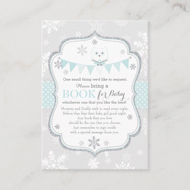 Schneeflocken Banner Banner Bringen Sie eine Book  Begleitkarte (Vorderseite)