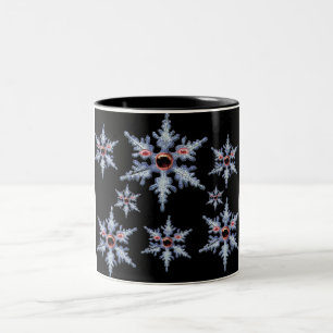 Schneeflocken-Biss-Tasse Zweifarbige Tasse