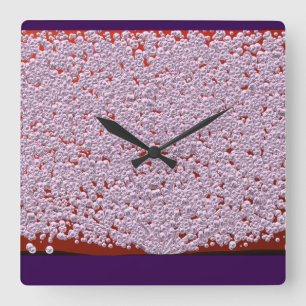 Schneeflocken-Blasen-Baum Quadratische Wanduhr