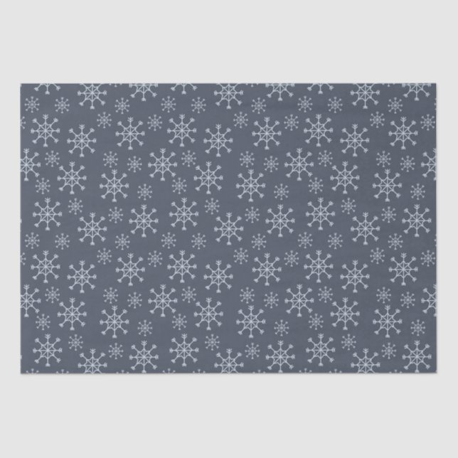 Schneeflocken - blau seidenpapier (Vorderseite)