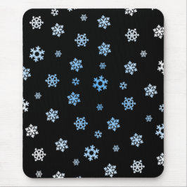 Schneeflocken (blau & weiß) mousepad