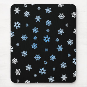 Schneeflocken (blau & weiß) mousepad