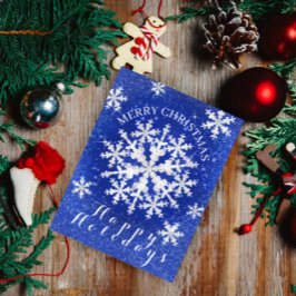 Schneeflocken Blau Weiß Postkarte