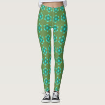 Schneeflocken Blaue grüne Leggings