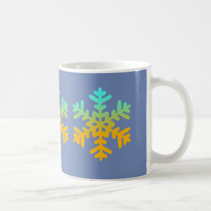Schneeflocken Blaue Tasse