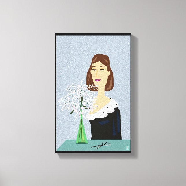 Schneeflocken-Blume Leinwanddruck (Vorderseite)